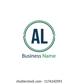 Initial Letter AL Logo Template Design