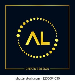 Initial Letter AL Logo Template Design