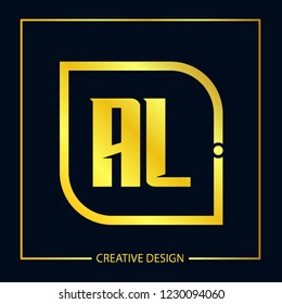 Initial Letter AL Logo Template Design