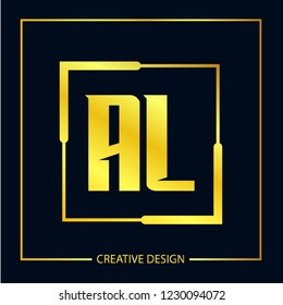 Initial Letter AL Logo Template Design