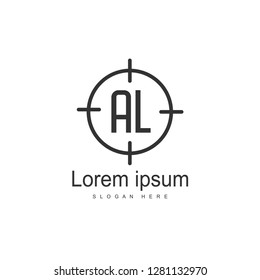 Initial Letter AL Logo Template Vector Design