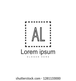 Initial Letter AL Logo Template Vector Design