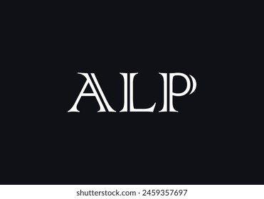 Initial Letter ALP Logo. ALP Logo Design Vector Template Isolated