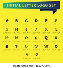 Letra inicial o vector de logotipo cortado por alfabeto