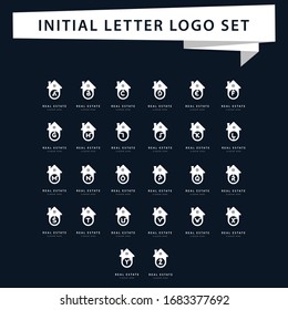 Initial letter or alphabet with house logo vector