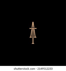 Initial letter AT alphabet logo template design