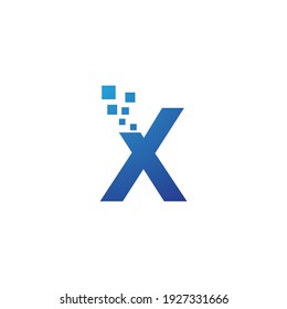 Anfangsbuchstaben des Bildzeichens Pixel-Stil-Vektordesign