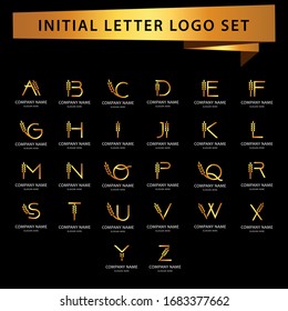 Anfangsbuchstabe oder Alphabet mit Weizenlogo-Vektorillustration