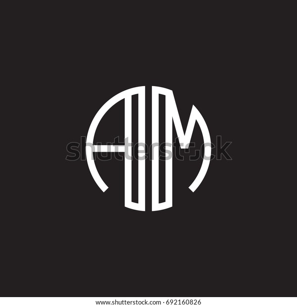 Initial Letter Minimalist Line Art Monogram Stock Vector (Royalty Free ...