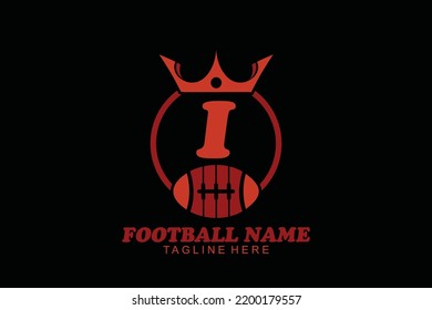 initial Letter I american football logo