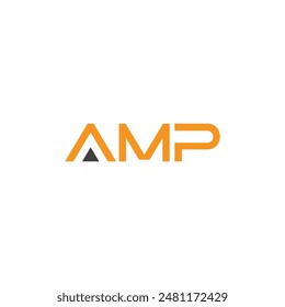 Initial letter amp typography logo design