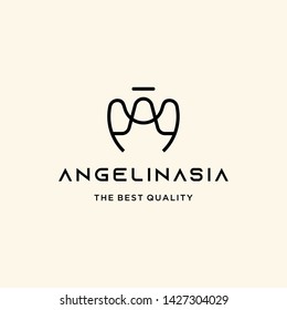 Initial Letter A Angel wing Logo Design Inspiration