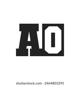 Anfangsbuchstabe AO Logo Design Vorlage. AO-Logo