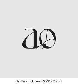 Anfangsbuchstabe ao logo design