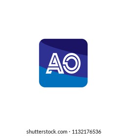 Initial Letter AO Logo Template Design