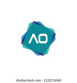 Initial Letter AO Logo Template Design