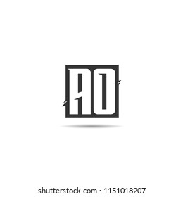 Initial Letter AO Logo Template Design