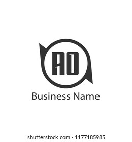 Initial Letter AO Logo Template Design