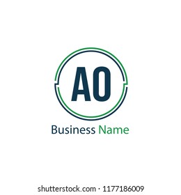 Initial Letter AO Logo Template Design