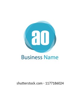 Initial Letter AO Logo Template Design