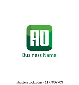 Initial Letter AO Logo Template Design