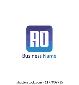 Initial Letter AO Logo Template Design