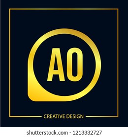 Initial Letter AO Logo Template Design