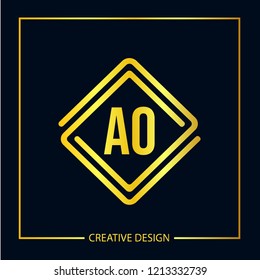 Initial Letter AO Logo Template Design