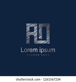 Initial Letter AO Logo Template Vector Design