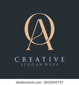 Initial Letter AO, OA Logo Design vector Template Illustration Creative Abstract 