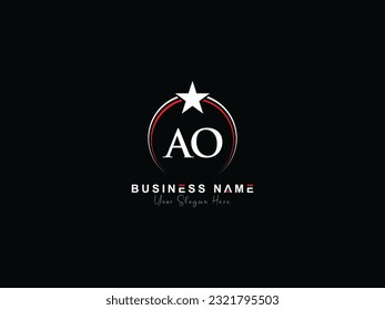 Initial Letter Ao Star logo, Ao Business Logo Symbol