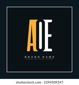 Initial Letter AOE Logo - Minimal Business Logo for Alphabet A, O and E