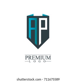 Initial Letter AP Company Design Logo Template