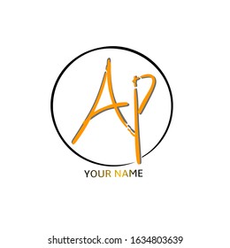 Initial letter Ap. Initials the logo with a minimal and simple style