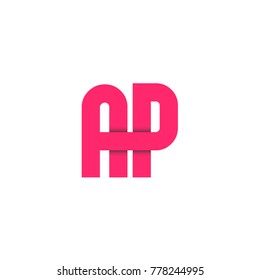 Initial Letter AP Linked Logo