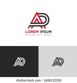 Initial Letter UP AP linked uppercase overlap modern logo design template. Suitable for business, consulting group company