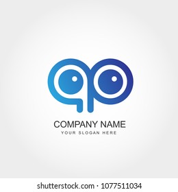 Initial Letter AP Logo Design