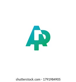 Initial letter AP logo design vector