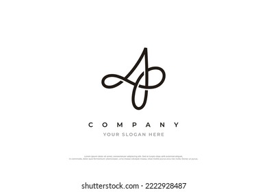 Vector de diseño de logotipo AP de carta inicial