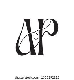 Initialbuchstaben AP Logo Design kreatives modernes Symbol Symbol Monogramm