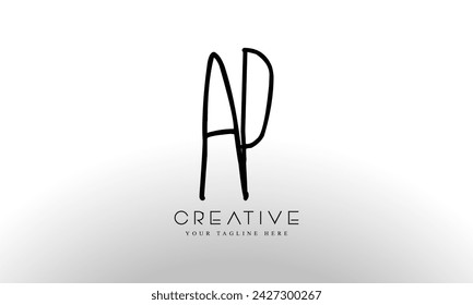 Ursprünglicher Buchstabe AP Logo Design Template