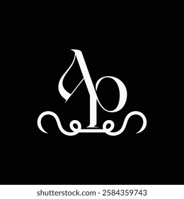 Initial letter AP logo design