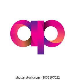 Initial Letter AP Logo Lowercase, magenta and orange, Modern and Simple Logo Design.

