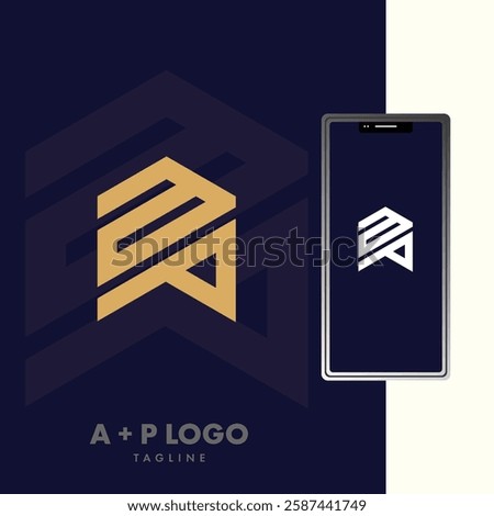 Initial Letter AP Logo or PA Logo Design Vector Template