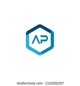 Initial Letter AP Logo Template Design