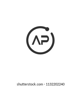 Initial Letter AP Logo Template Design