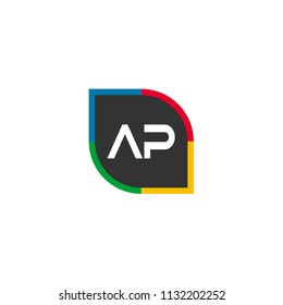 Initial Letter AP Logo Template Design