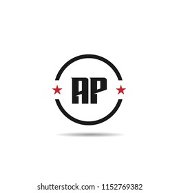 Initial Letter AP Logo Template Design