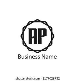 Initial Letter AP Logo Template Design