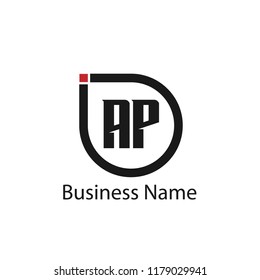 Initial Letter AP Logo Template Design